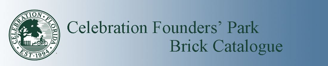 Celebration Founders Brick Catalogue